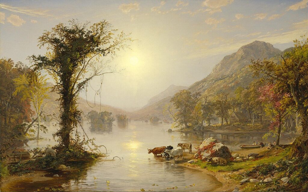 "Autumn On Greenwood Lake," by Jasper Francis Cropsey.