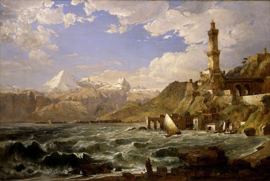 "The Coast Of Genoa," by Jasper Francis Cropsey.