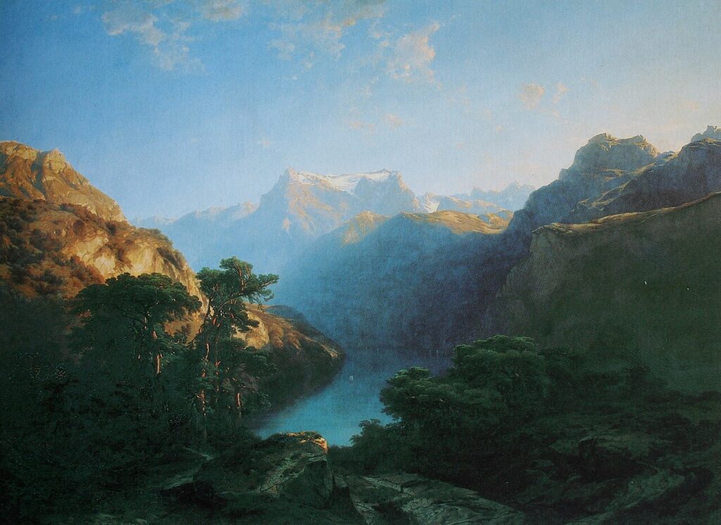 "Der Vierwaldstattersee," by Alexandre Calame.