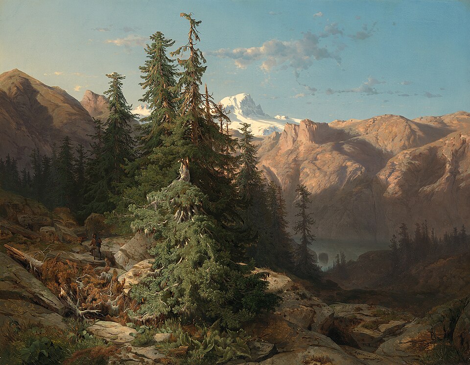 "In The Bernese Oberland," by Alexandre Calame.