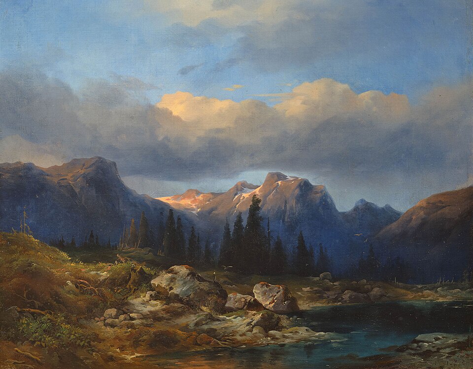 "Landscape With Small Mountain Lake," by Alexandre Calame.