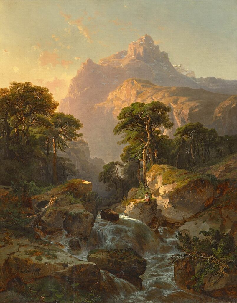 "Souvenir De Rosenlaui," by Alexandre Calame.