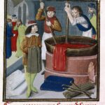 "Dyeing Wool Cloth," 1482.