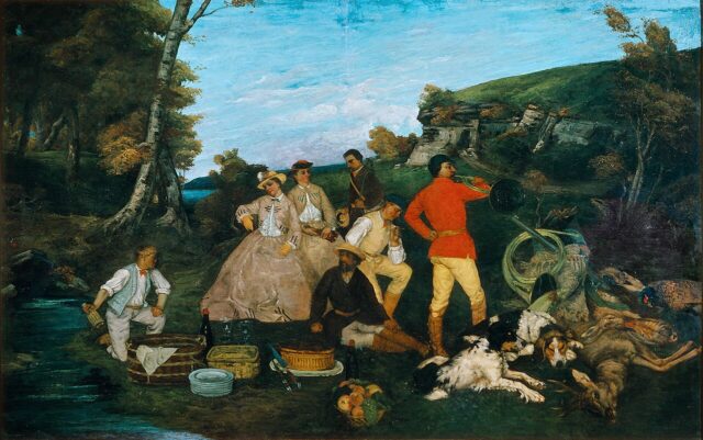 Inspiration: “The Hunt Breakfast,” by Gustave Courbet