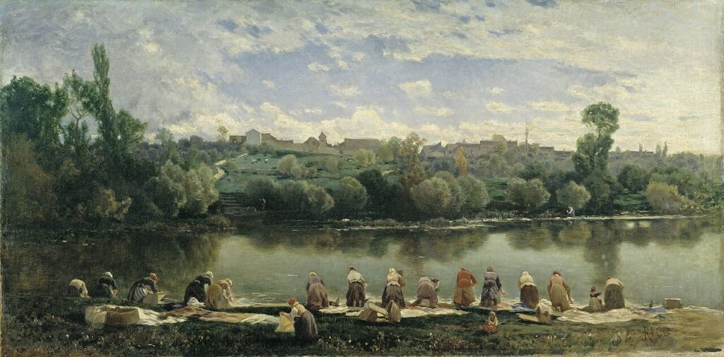 "Lavanderas De La Varenne," by Martín Rico.