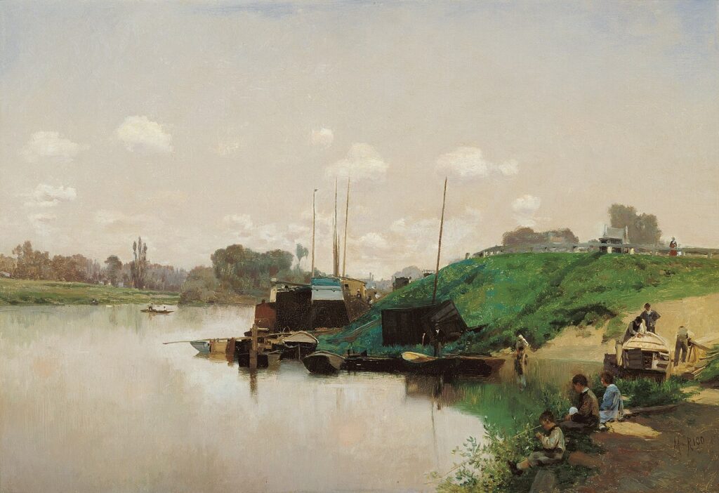 "A Summer's Day On The Seine," by Martín Rico.
