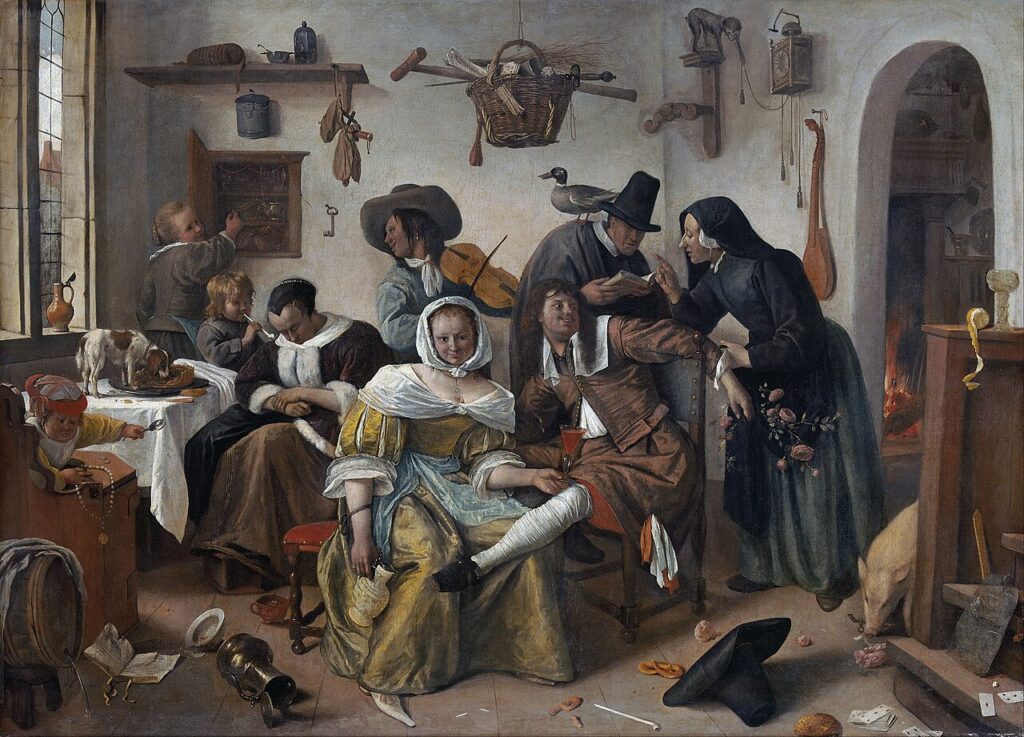"Beware Of Luxury," by Jan Steen.