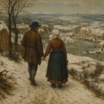 Illustration of Pieter Bruegel The Elder and his wife, Mayken Coecke.