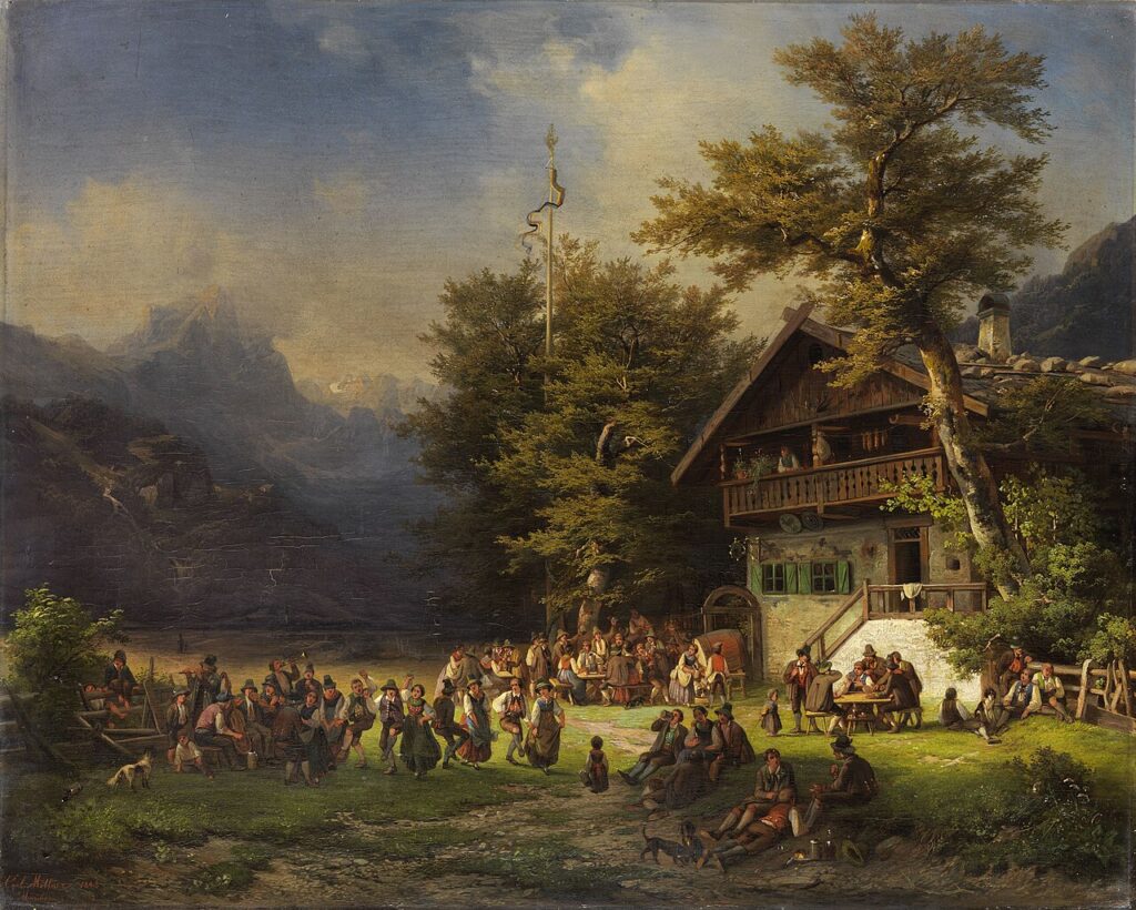 "Maibaumfest," by Carl Millner, 1848.